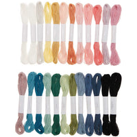 Stickgarn-Set 6-fädig - 24 Stück - Multicolour Pastel - Rico Design