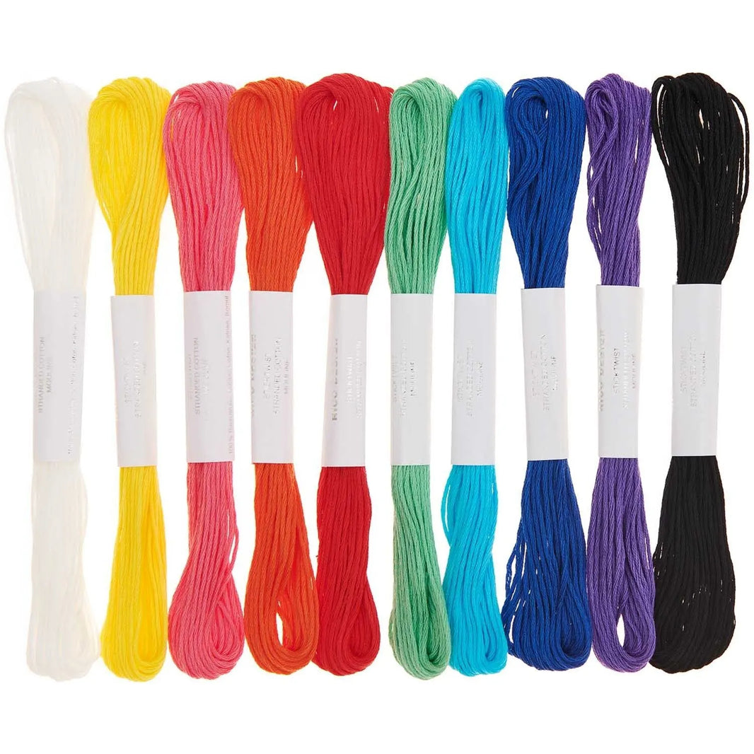 Stickgarn-Set 6-fädig - Rainbow - 10-teilig - Rico Design