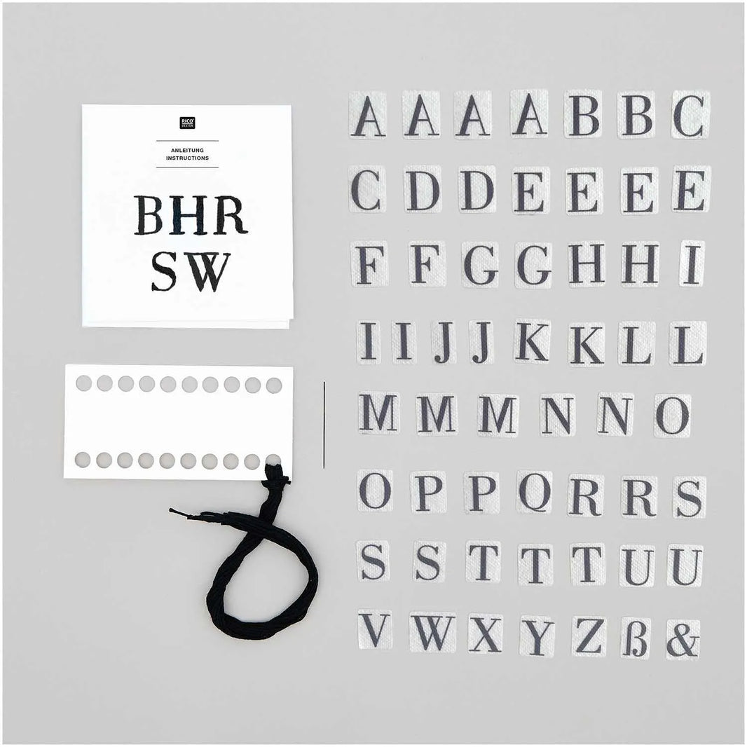 Embroidery Set - Letters with Serifes - Futschikato - Rico Design