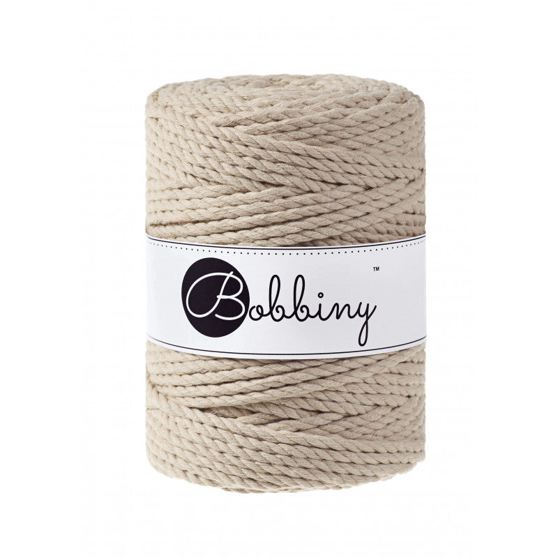 Macrame 3ply Rope - 5mm - 100m - cotton - Bobbiny