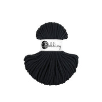 Braided cord 5mm - Cotton - Black - Bobbiny