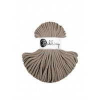 Braided cord 5mm - Cotton - Coffee - Bobbiny