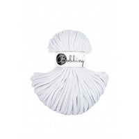 Braided cord 5mm - cotton - White - Bobbiny