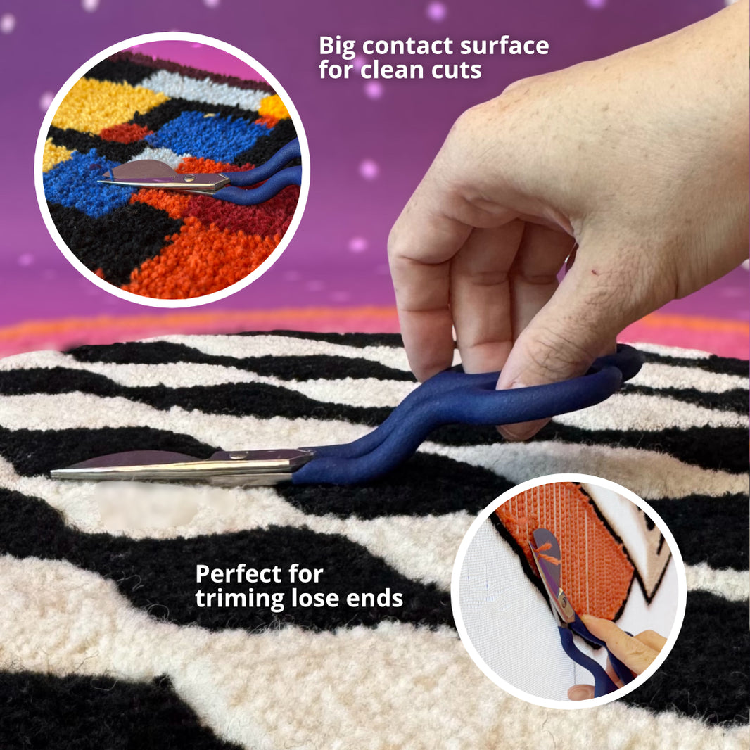 Tufting Scissor Set – Bendt & Duckbill Scissors for Precise Rug Carving