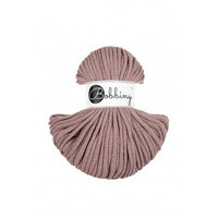 Braided cord 5mm - Cotton - Mauve - Bobbiny