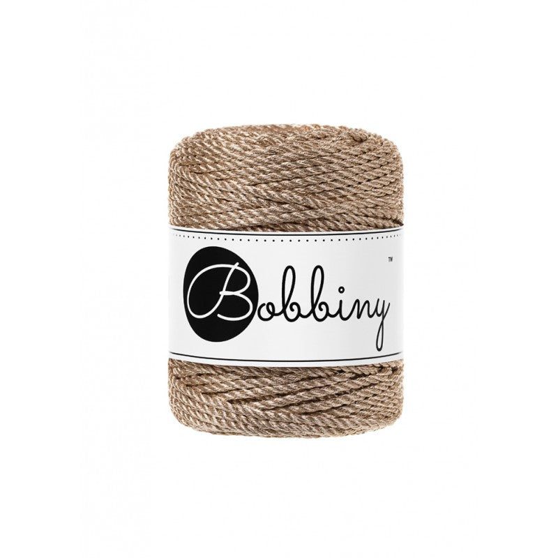 Macrame Rope Metallic - 3ply - 3mm - 50m - Bobbiny