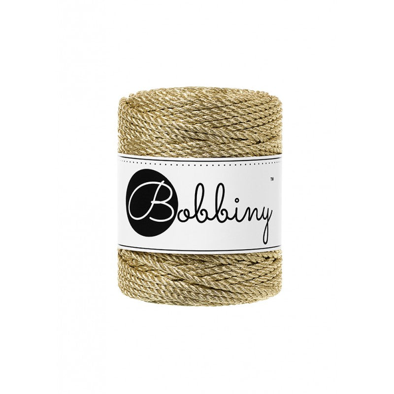 Macrame Rope Metallic - 3ply - 3mm - 50m - Bobbiny