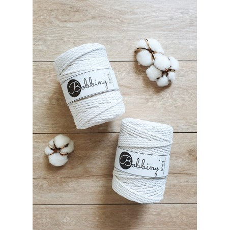 Macrame 3ply Rope - 5mm - 100m - cotton - Bobbiny