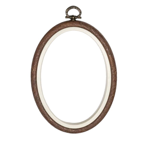 Flexi hoop - oval -  wood grain brown - Nurge