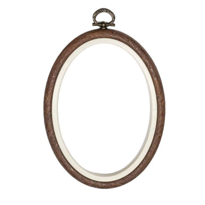 FLEXI HOOPS - oval -  Holzstruktur braun - Nurge