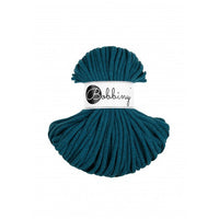 Braided cord 5mm - Cotton - Peacock Blue - Bobbiny