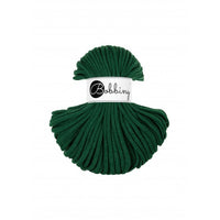 Braided cord 5mm - Cotton - Pine Green - Bobbiny