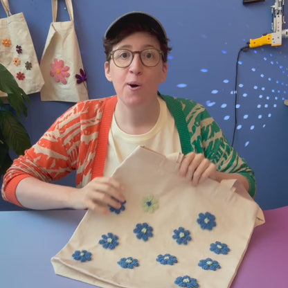 Punch Needle Set - Blümchen Tasche - Craftinglove