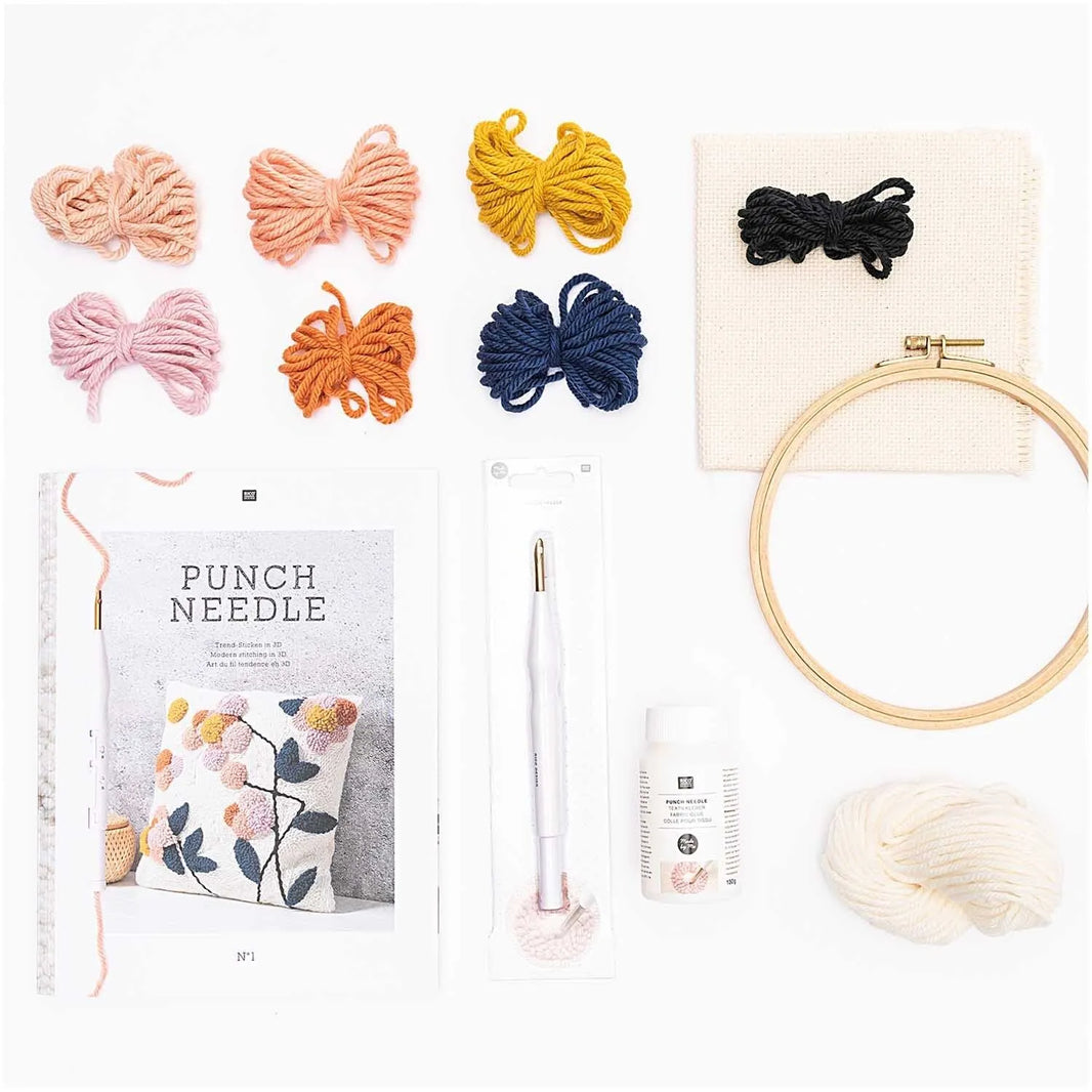 Punch Needle Kit, Flower, Rico - Tuftinglove