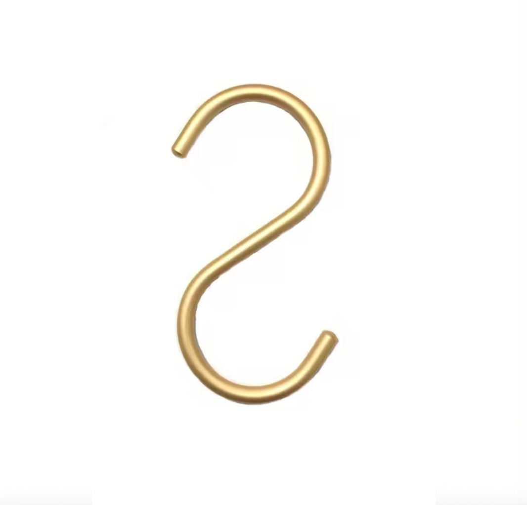 Golden S-Shaped Hook - 8,5cm - Craftinglove