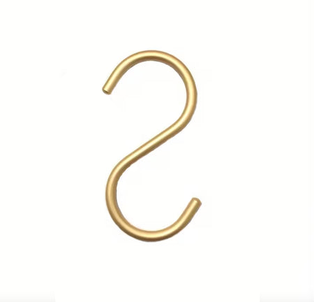 Golden S-Shaped Hook - 8,5cm - Craftinglove