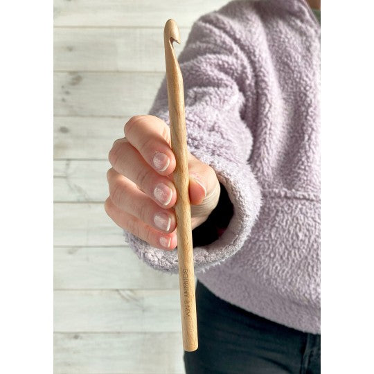 Häkelnadel - Buchenholz - Bobbiny