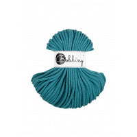 Braided cord 5mm - Cotton - Teal - Bobbiny