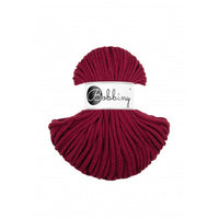 Braided cord 5mm - Cotton - Wine Red - Bobbiny